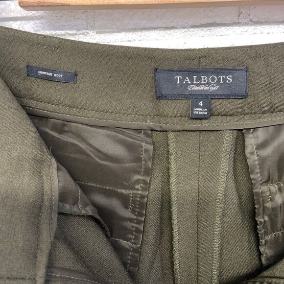 Talbots Olive Green Heritage Boot Pant - Picture 5 of 8